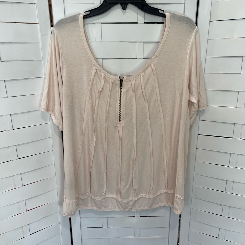 POL Cream Rippled Top - Picture 2 of 4